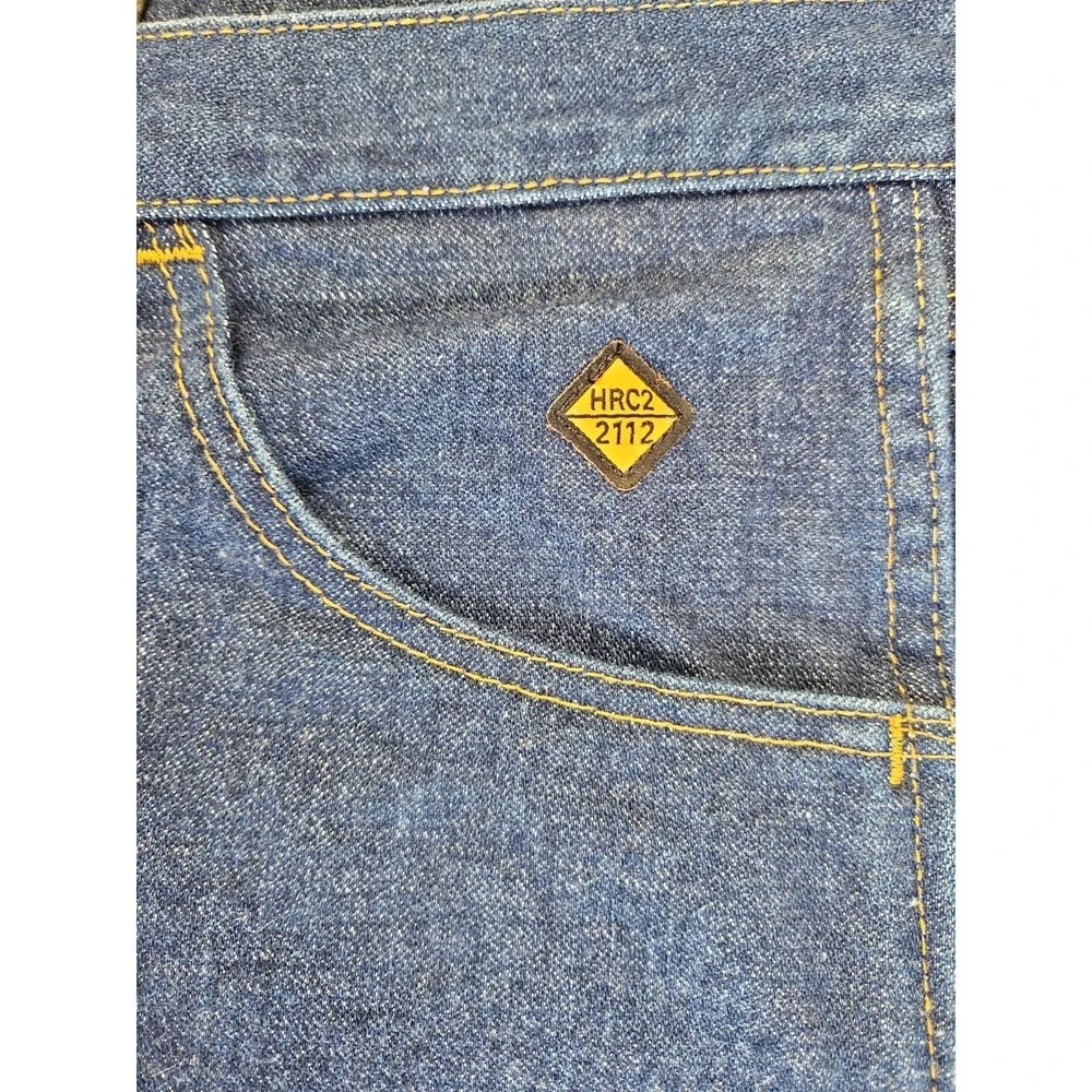 Wrangler FR Flame Resistant Slim Fit Jeans Mens 34x30 Workwear Blue Denim 1645
